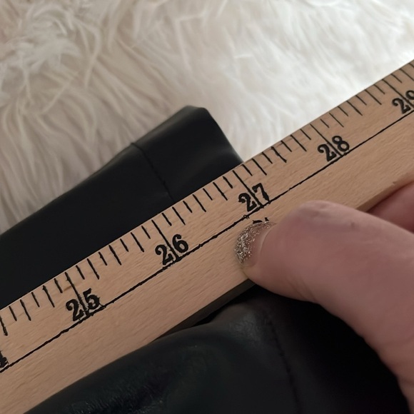 NEW Wildfox Vegan Leather Pants Sze M High Rise w/ Split Hem Straight Leg Chic - Picture 12 of 16